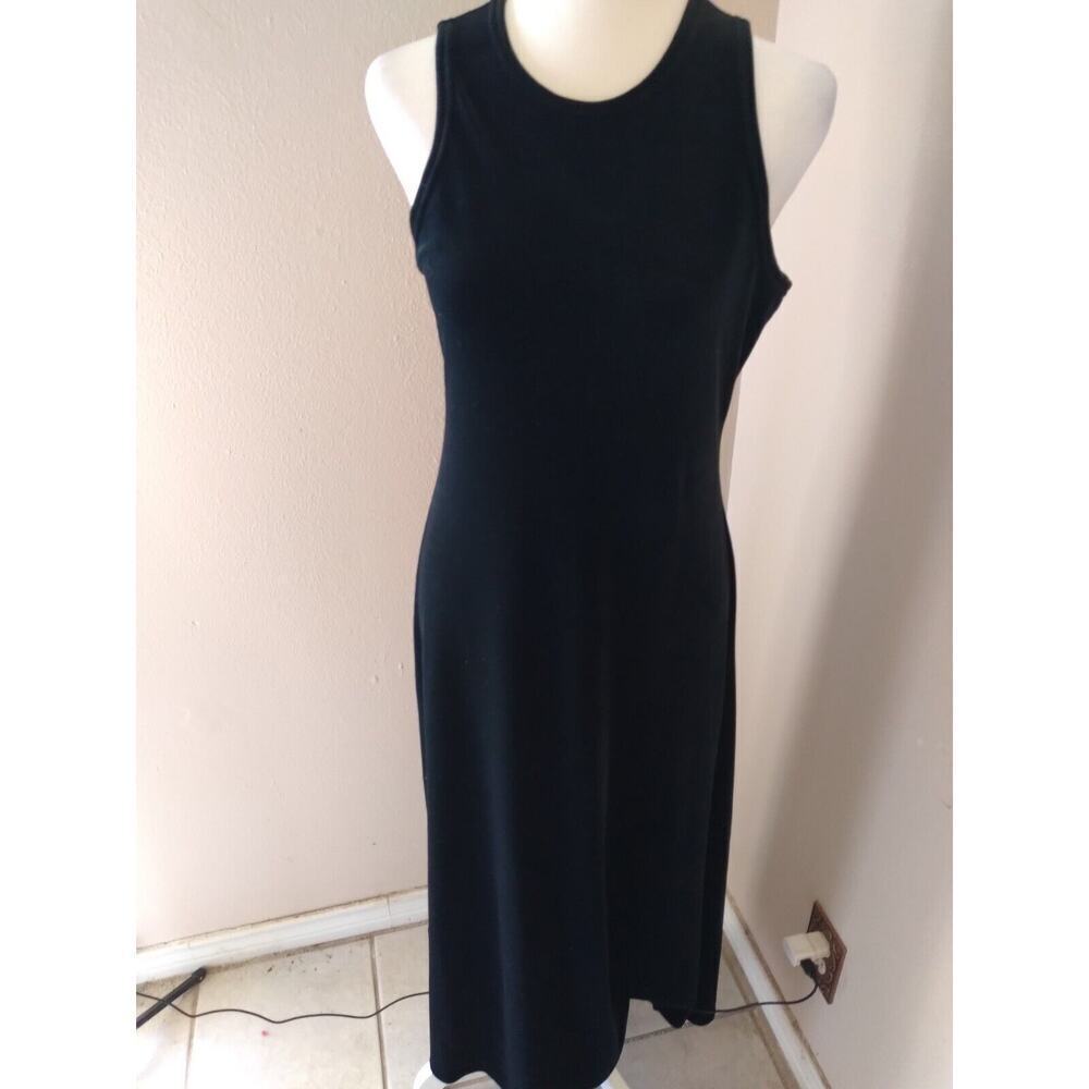 Jalate Maxi Dress Black Velvet Sz M Vintage Quiet Luxury